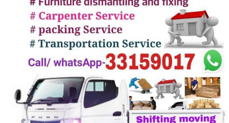 ☎️Call/WhatsApp us:+974 33159017.Quick moving & shifting company. Our service :–>● House, villa & office Re-locations & shifting….●Bedroom set furniture remove & fixing….● All type furniture making & repiaring….● All type curtain making, removing & fixing….●  All type A/C removing & shifting to fixing….● All items door removing & fixing & repiaring….● Big & small, truck & pickup for Transports services available here….● All items sofa repiaring & cover che